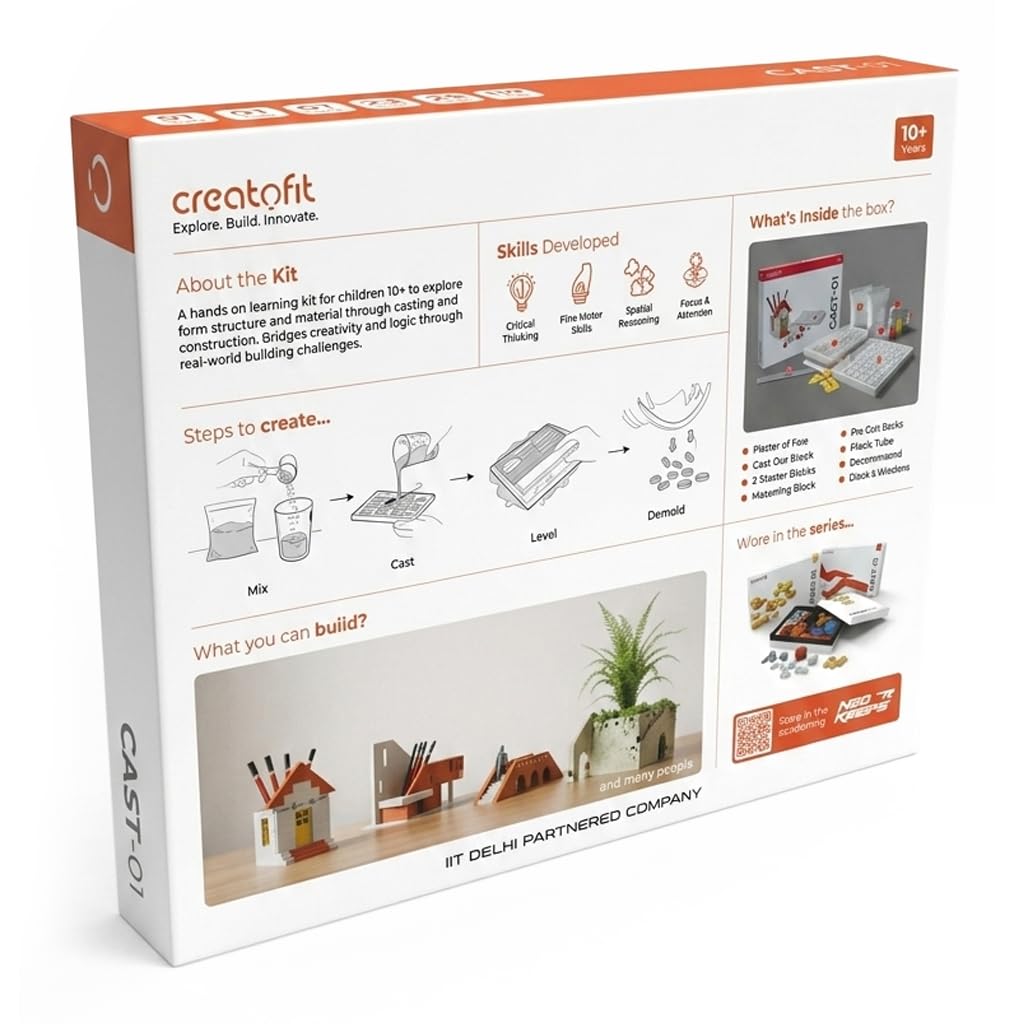 Back of the CAST-01 box: steps, skills and builds