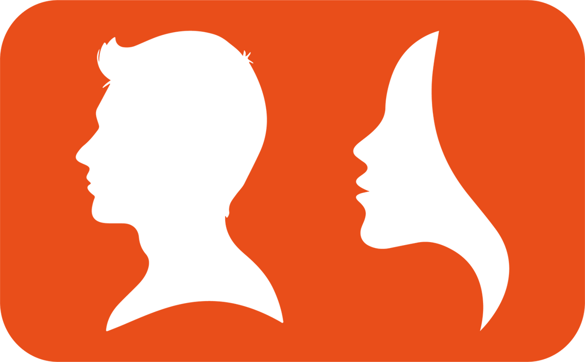 VISUAL stencil with two face profiles